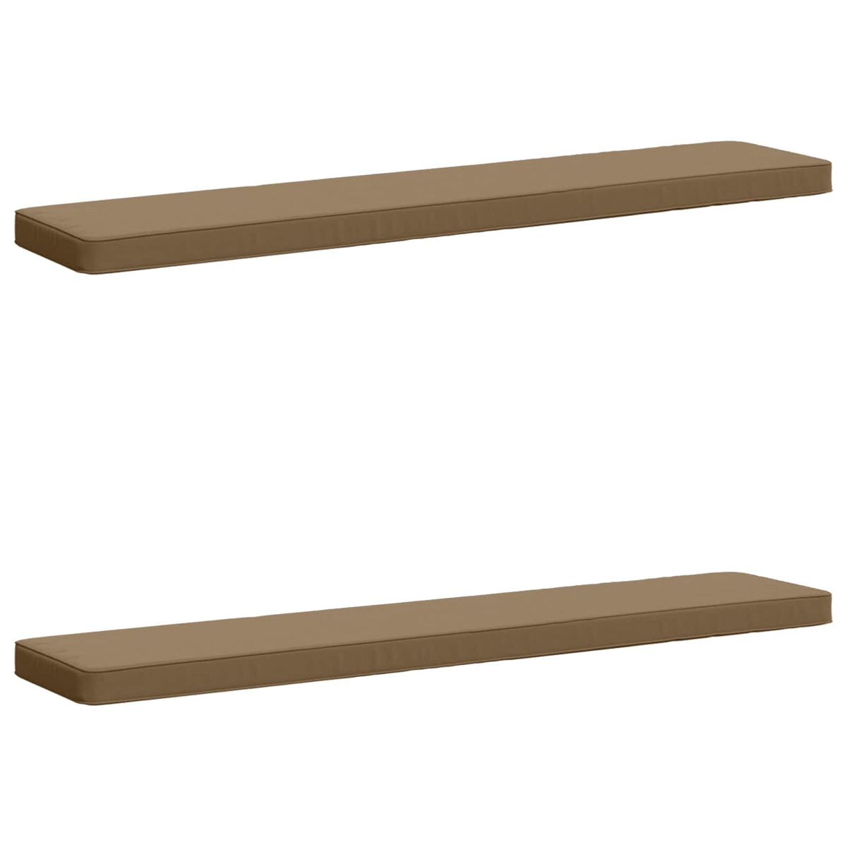 2-Piece Bench Cushions VUGHT 2 pcs 100% Polyester Taupe 2