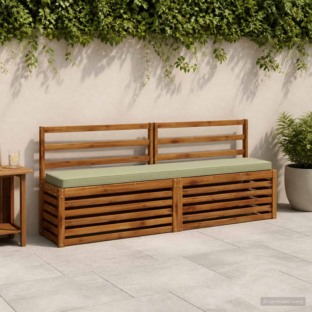 2-Piece Bench Cushions VUGHT 2 pcs 100% Polyester Light Green 1