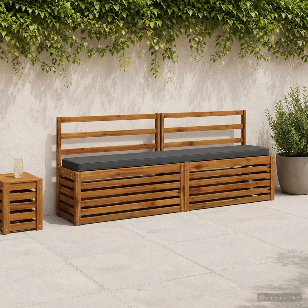 2-Piece Bench Cushions VUGHT 2 pcs 100% Polyester Anthracite 1