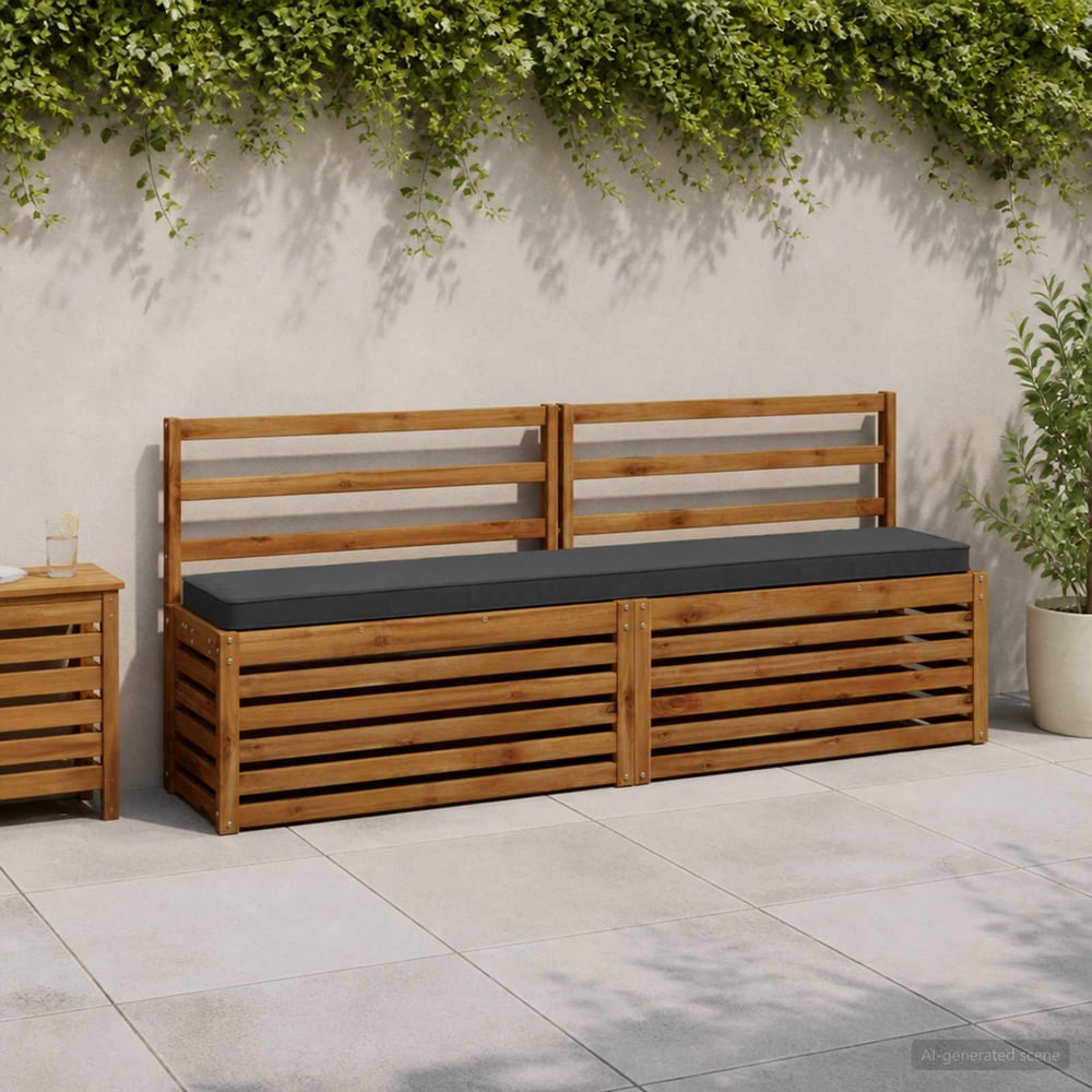 2-Piece Bench Cushions VUGHT 2 pcs 100% Polyester Anthracite 1