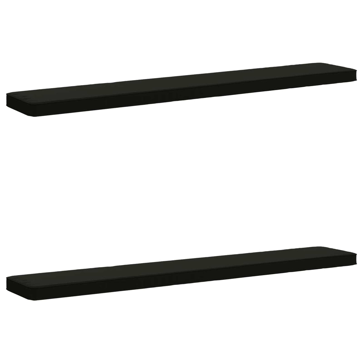 vidaXL 2-Piece Bench Cushions VUGHT 2 pcs 100% Polyester Black 2