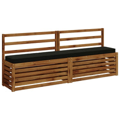 2-Piece Bench Cushions VUGHT 2 pcs 100% Polyester Black 3
