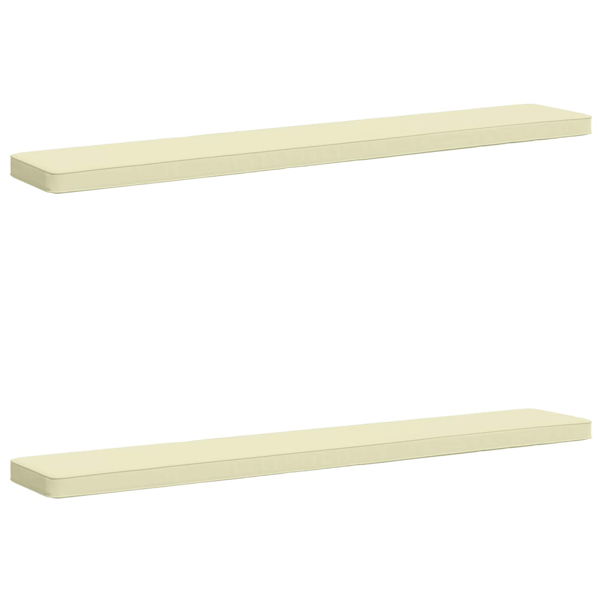 vidaXL 2-Piece Bench Cushions VUGHT 2 pcs 100% Polyester Cream 2