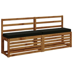 vidaXL 2-Piece Bench Cushions VUGHT 2 pcs 100% Polyester Black 3