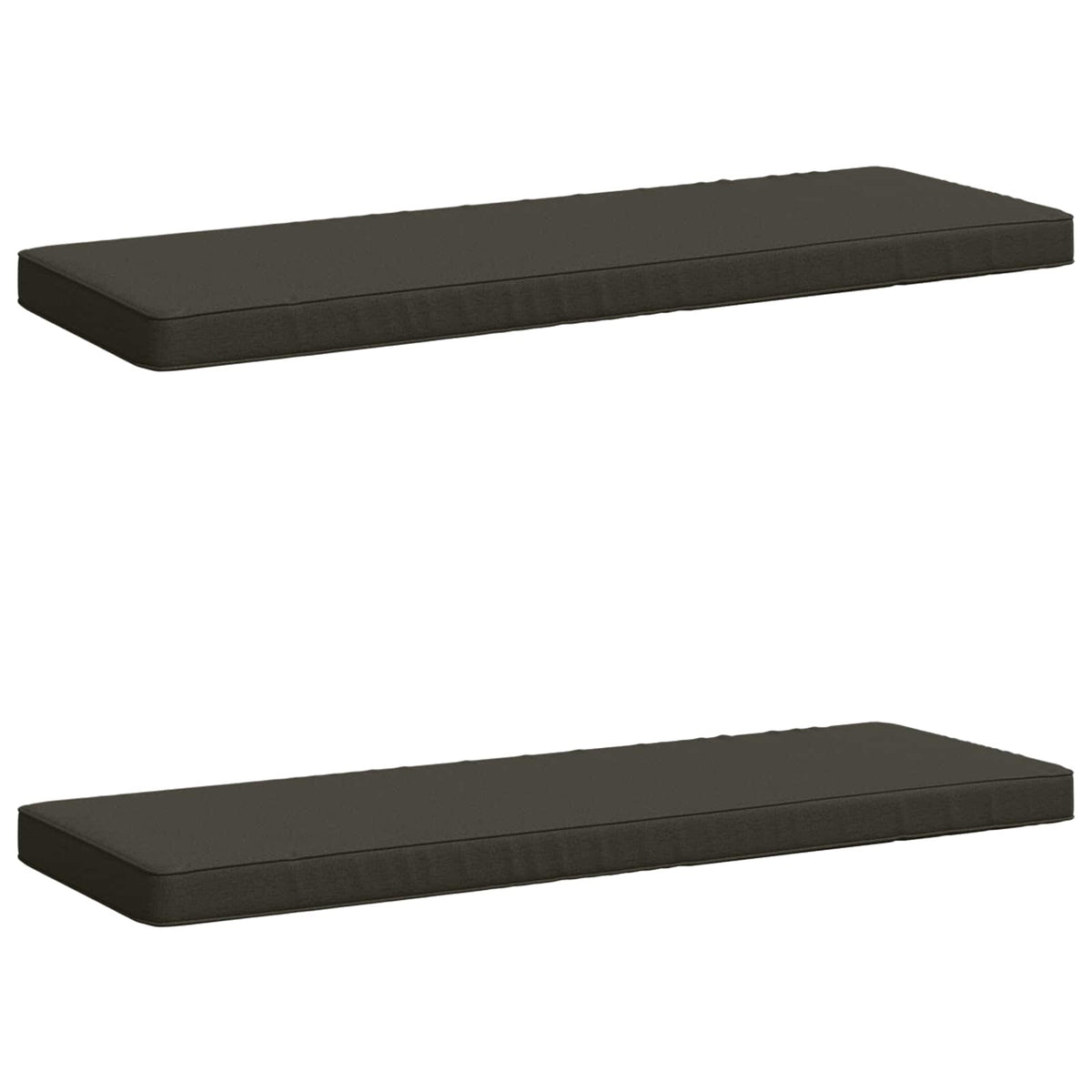 vidaXL 2-Piece Bench Cushions VUGHT 2 pcs 100% Polyester Anthracite 2
