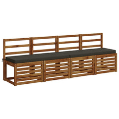 vidaXL 2-Piece Bench Cushions VUGHT 2 pcs 100% Polyester Anthracite 3