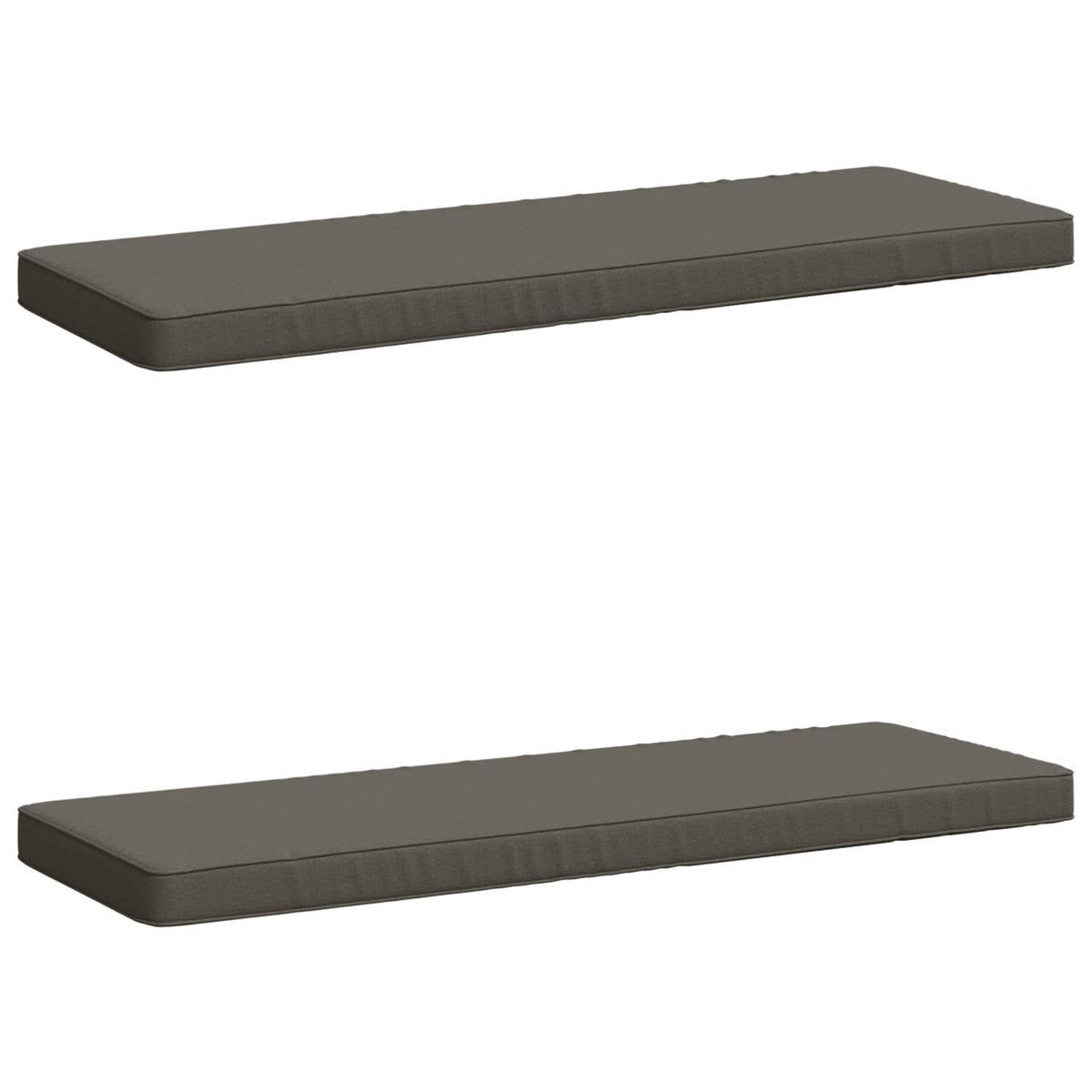 vidaXL 2-Piece Bench Cushions VUGHT 2 pcs 100% Polyester Grey 2