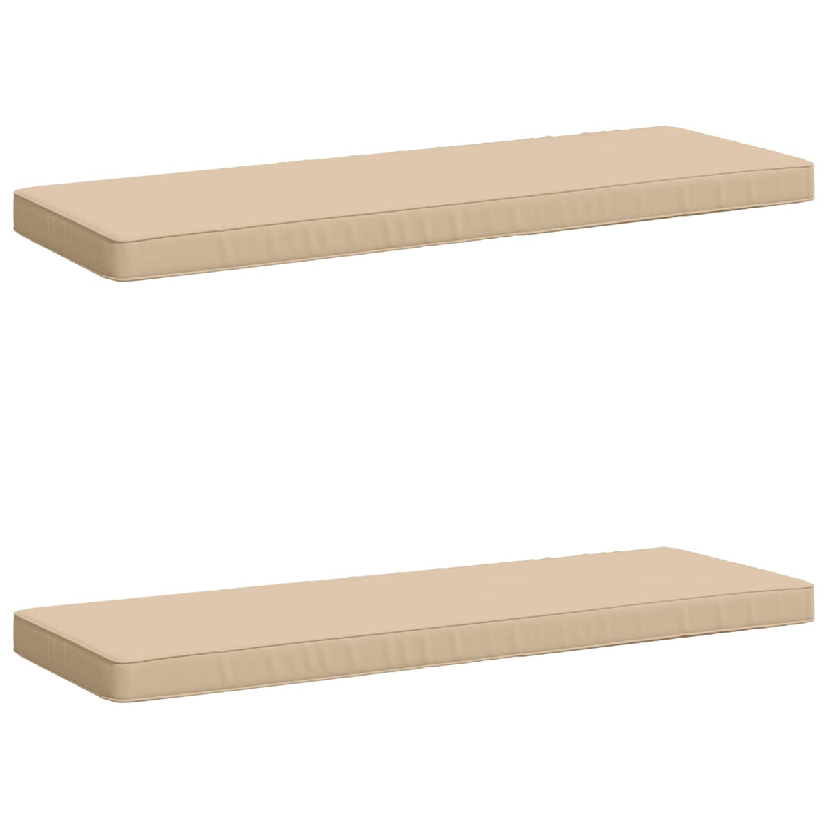 vidaXL 2-Piece Bench Cushions VUGHT 2 pcs 100% Polyester Cream 2