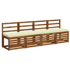 vidaXL 2-Piece Bench Cushions VUGHT 2 pcs 100% Polyester Cream 3