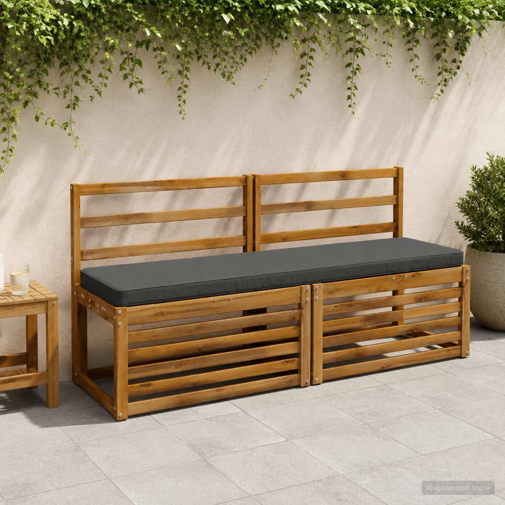 2-Piece Bench Cushions VUGHT 2 pcs 100% Polyester Anthracite 1