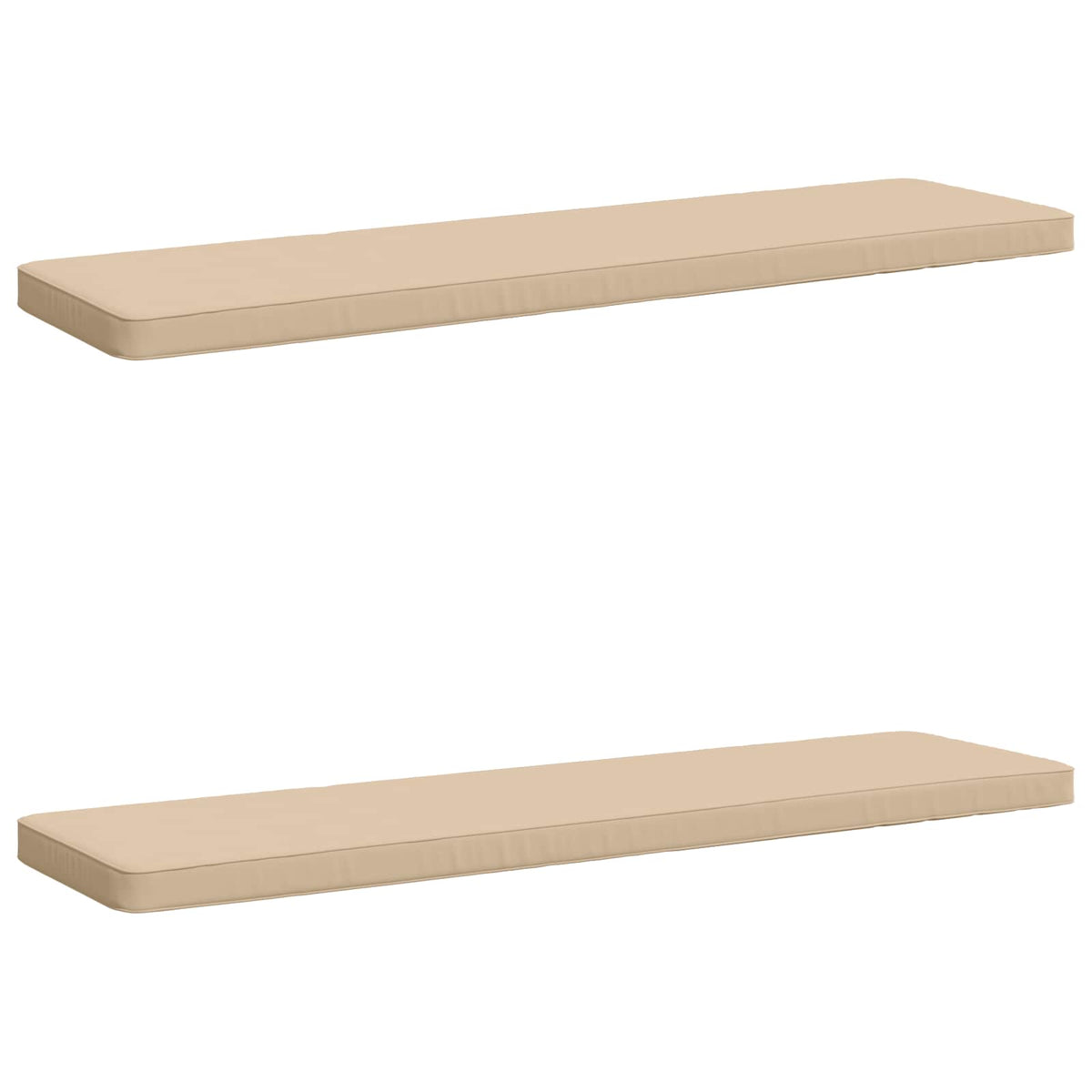 vidaXL 2-Piece Bench Cushions VUGHT 2 pcs 100% Polyester Cream 2