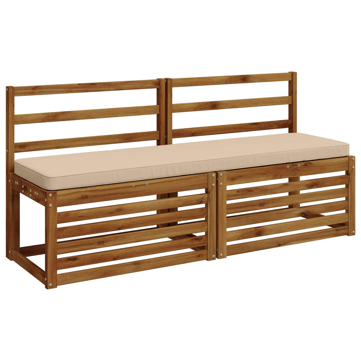 2-Piece Bench Cushions VUGHT 2 pcs 100% Polyester Cream 3