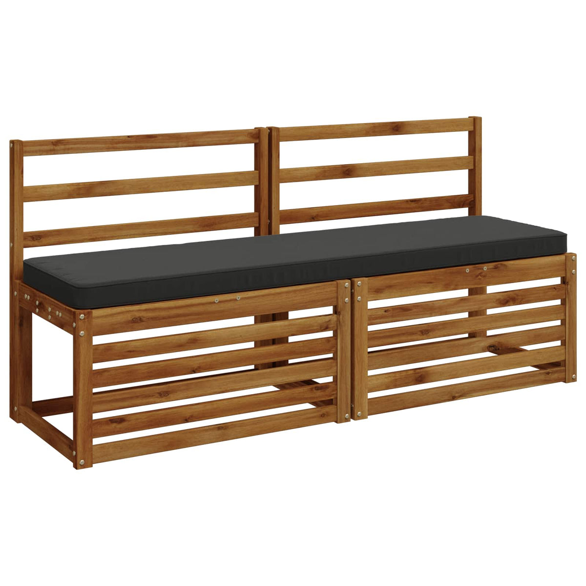 2-Piece Bench Cushions VUGHT 2 pcs 100% Polyester Anthracite 3