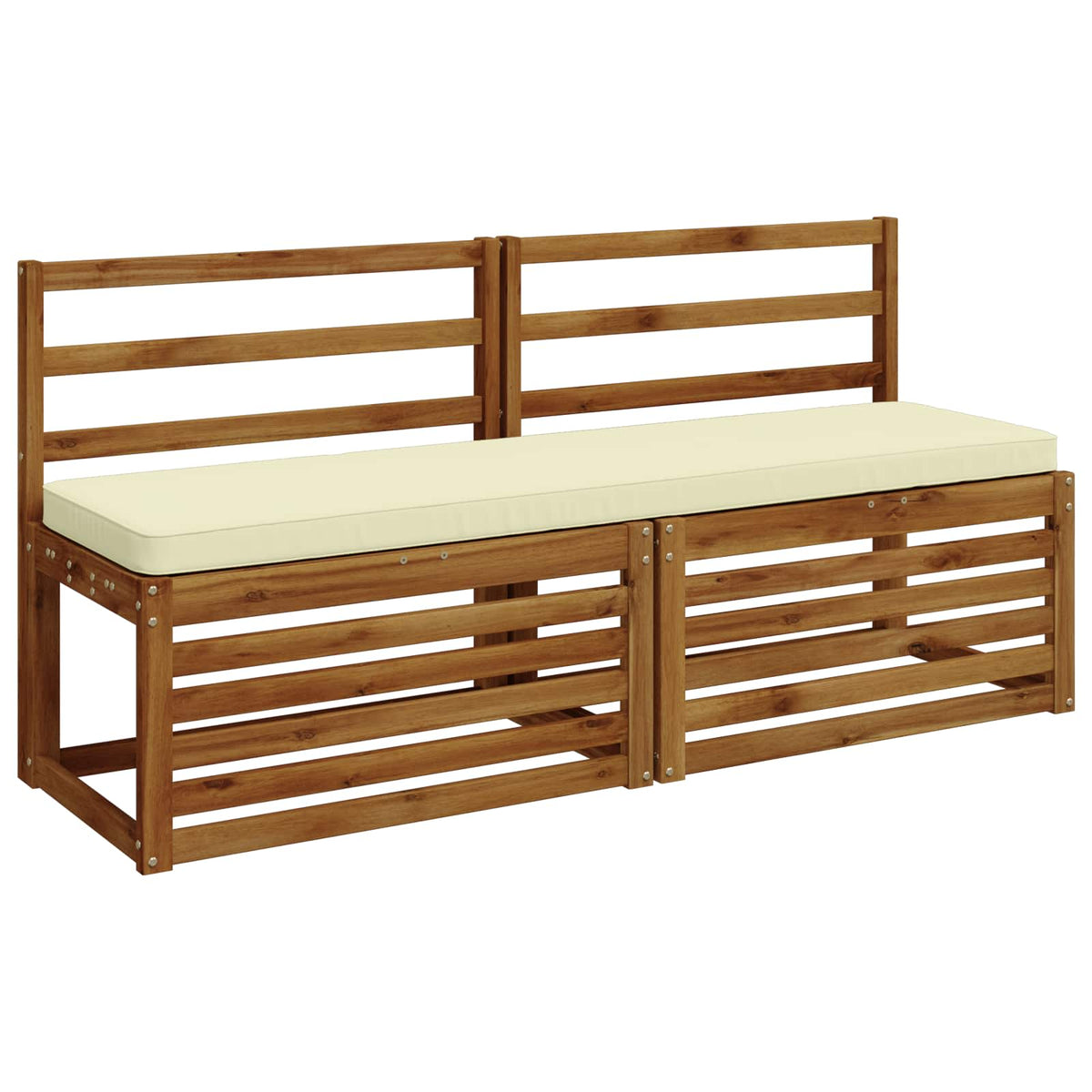 2-Piece Bench Cushions VUGHT 2 pcs 100% Polyester Cream 3