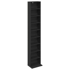 vidaXL CD Cabinet 2 pcs Black Oak 33 x 23.5 x 175 cm Engineered Wood 4