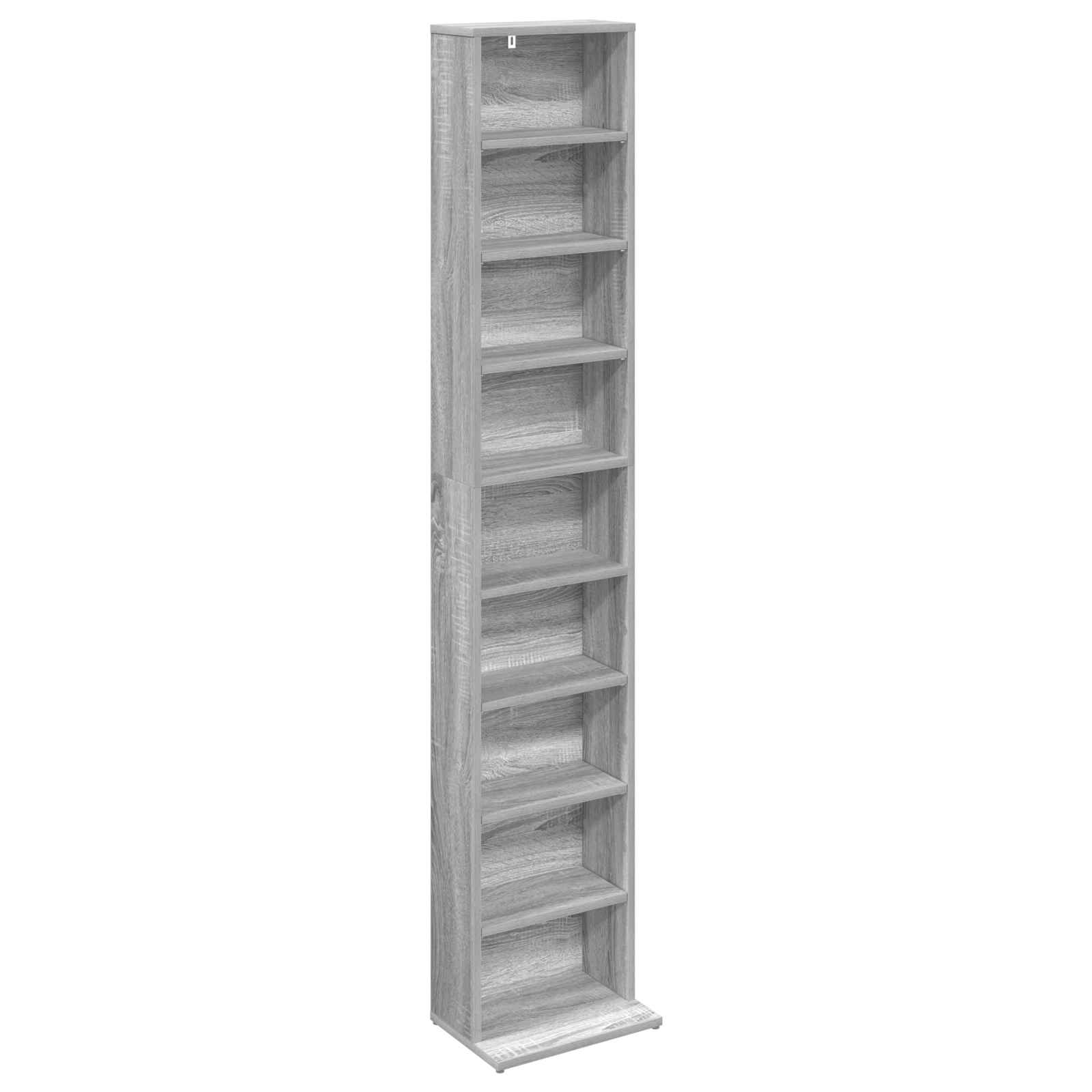 vidaXL CD Cabinet 2 pcs Grey Sonoma 33 x 23.5 x 175 cm Engineered Wood 4