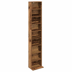 vidaXL CD Cabinet 2 pcs Old Wood 33 x 23.5 x 175 cm Engineered Wood 4