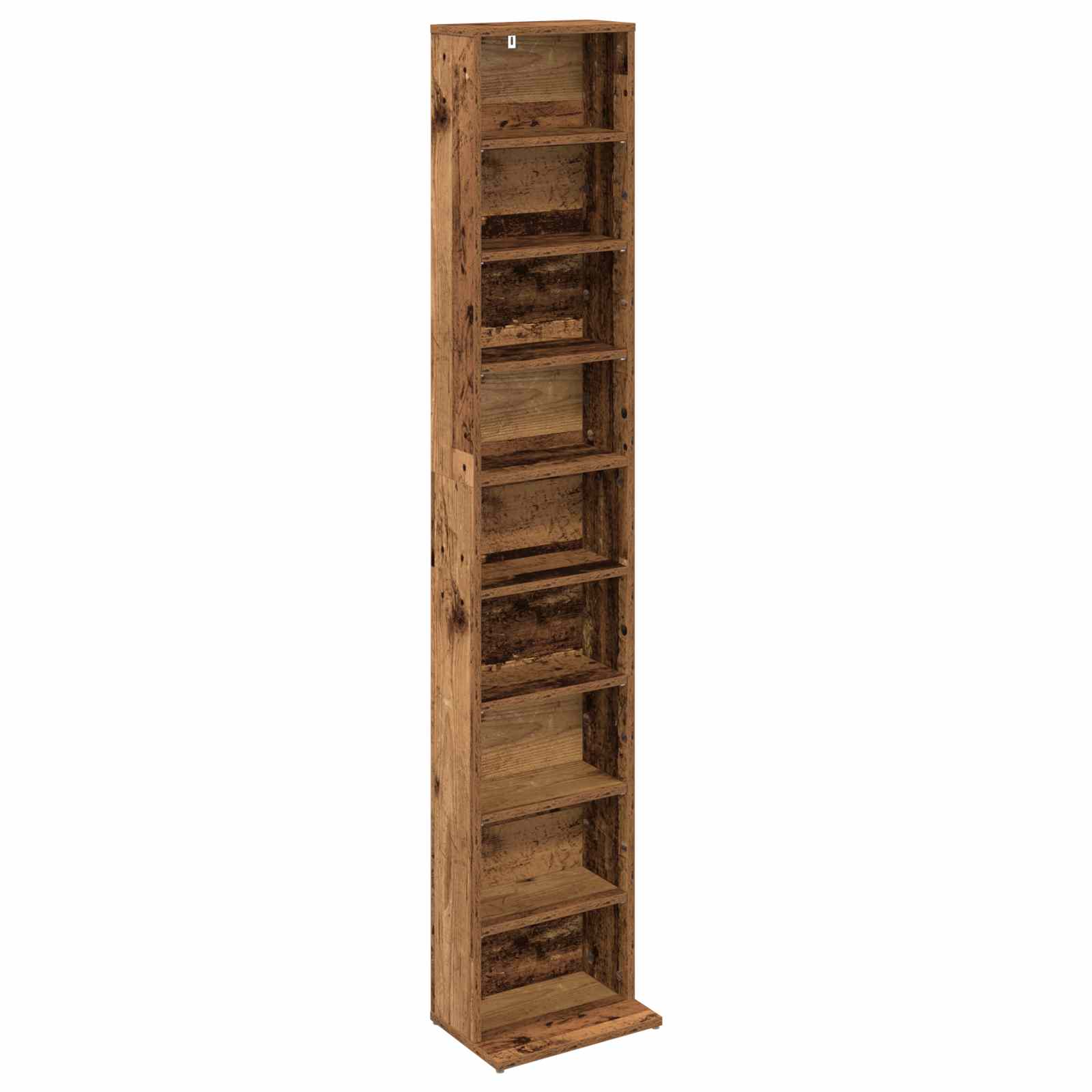 vidaXL CD Cabinet 2 pcs Old Wood 33 x 23.5 x 175 cm Engineered Wood 4