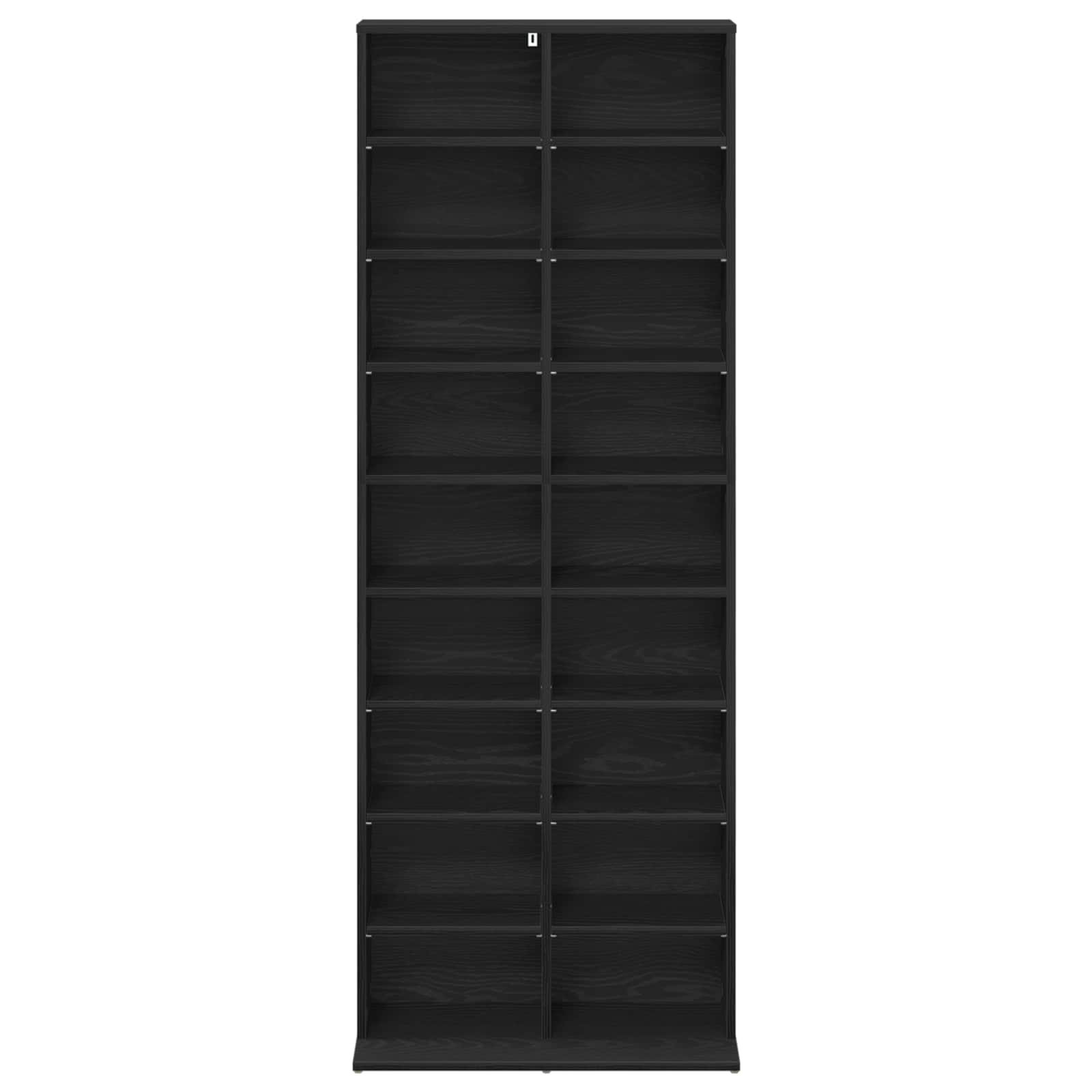 vidaXL CD Cabinet Black Oak 65 x 23.5 x 175 cm Engineered Wood 4