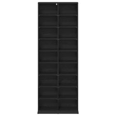 vidaXL CD Cabinet Black Oak 65 x 23.5 x 175 cm Engineered Wood 4