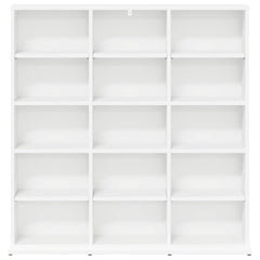 vidaXL CD Cabinet White 96 x 23.5 x 97.5 cm Engineered Wood 4