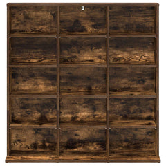 vidaXL CD Cabinet Smoked Oak 96 x 23.5 x 97.5 cm Engineered Wood 4
