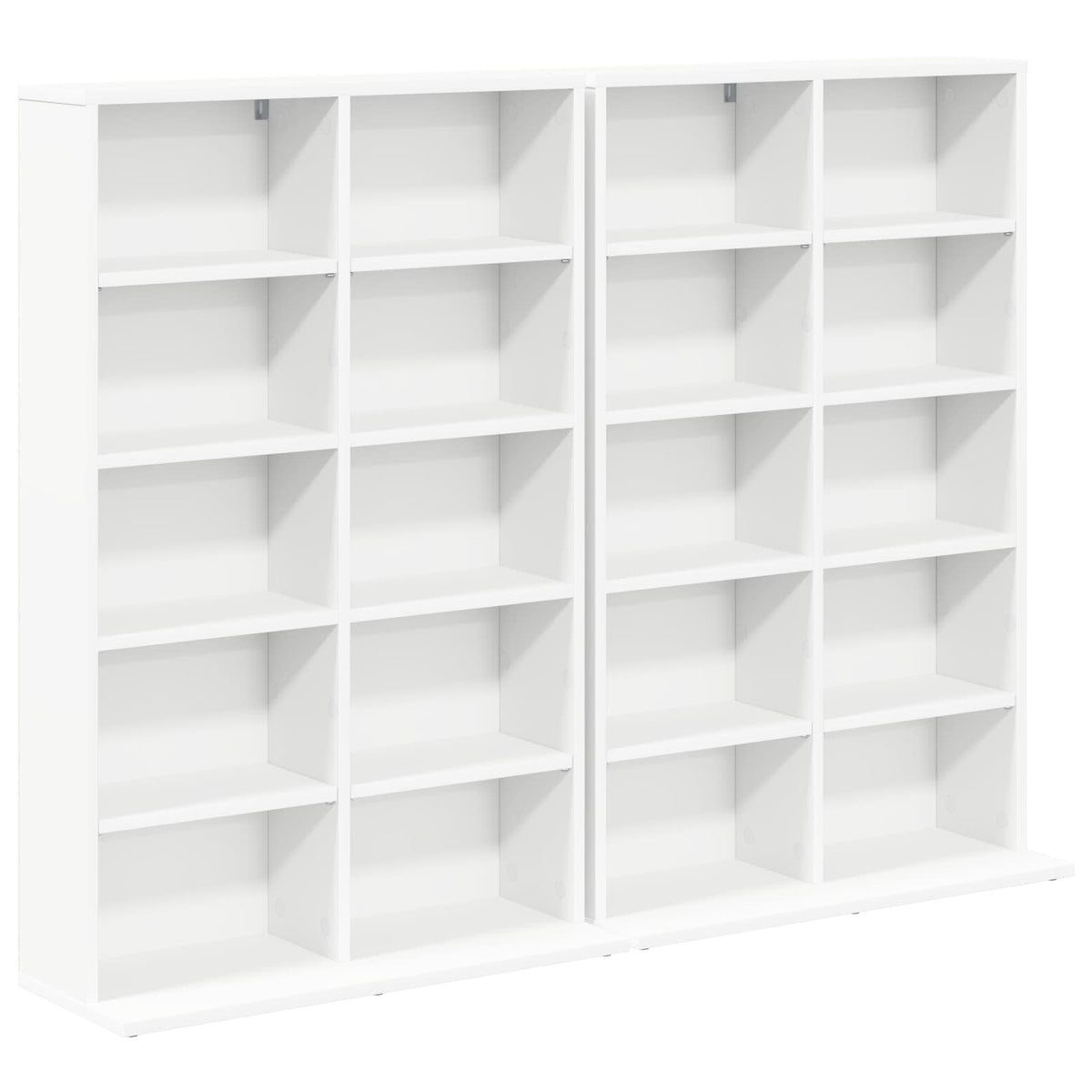 CD Cabinet 2 pcs White Engineered Wood, image 2