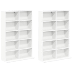 CD Cabinet 2 pcs White Engineered Wood, image 5