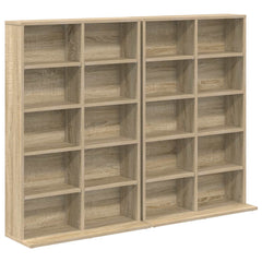 vidaXL CD Cabinet 2 pcs Sonoma Oak 65 x 23.5 x 97.5 cm Engineered Wood 2