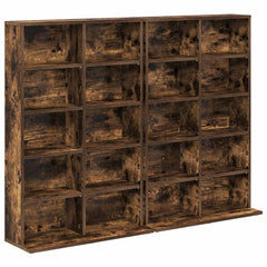 vidaXL CD Cabinet 2 pcs Smoked Oak 65 x 23.5 x 97.5 cm Engineered Wood 2