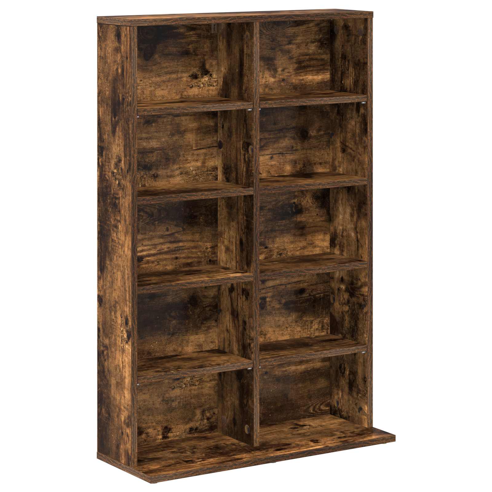 vidaXL CD Cabinet 2 pcs Smoked Oak 65 x 23.5 x 97.5 cm Engineered Wood 4