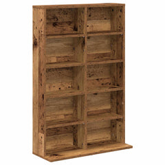 vidaXL CD Cabinet 2 pcs Old Wood 65 x 23.5 x 97.5 cm Engineered Wood 4