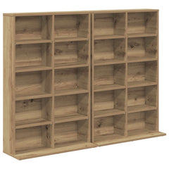 vidaXL CD Cabinet 2 pcs Artisan Oak 65 x 23.5 x 97.5 cm 2