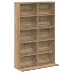 vidaXL CD Cabinet 2 pcs Artisan Oak 65 x 23.5 x 97.5 cm 4