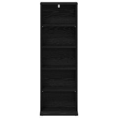 vidaXL CD Cabinet Black Oak 33 x 23.5 x 97.5 cm Engineered Wood 4