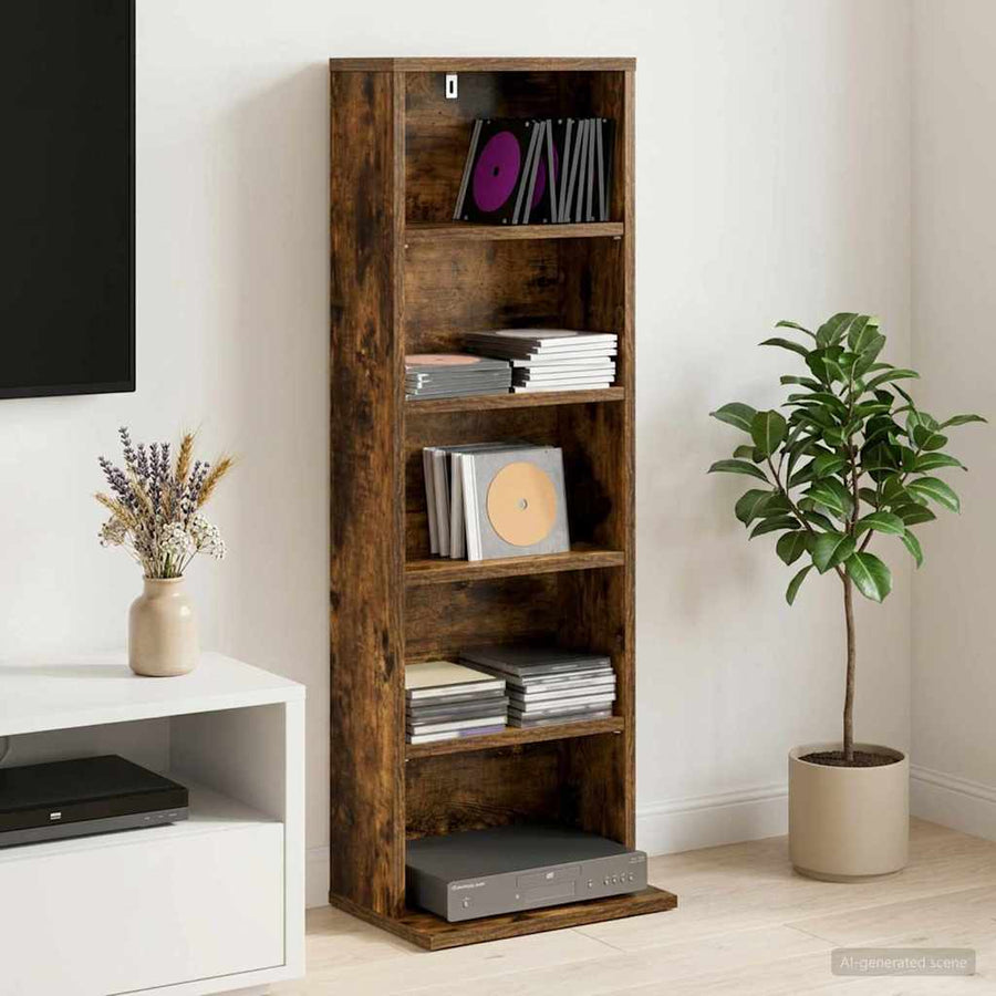 CD Cabinet Smoked Oak Engineered Wood