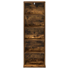 vidaXL CD Cabinet Smoked Oak 33 x 23.5 x 97.5 cm Engineered Wood 4