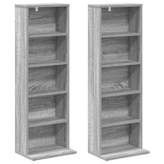 vidaXL CD Cabinet 2 pcs Grey Sonoma 33 x 23.5 x 97.5 cm 5