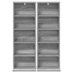 vidaXL CD Cabinet 2 pcs Grey Sonoma 33 x 23.5 x 97.5 cm 6