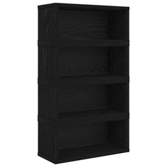 vidaXL CD Storage Rack 4 pcs Black Oak 40 x 17 x 17 cm Engineered Wood 4