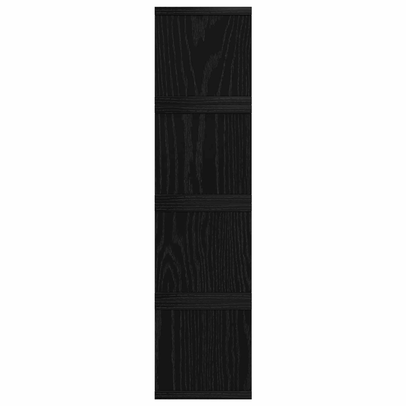 vidaXL CD Storage Rack 4 pcs Black Oak 40 x 17 x 17 cm Engineered Wood 6