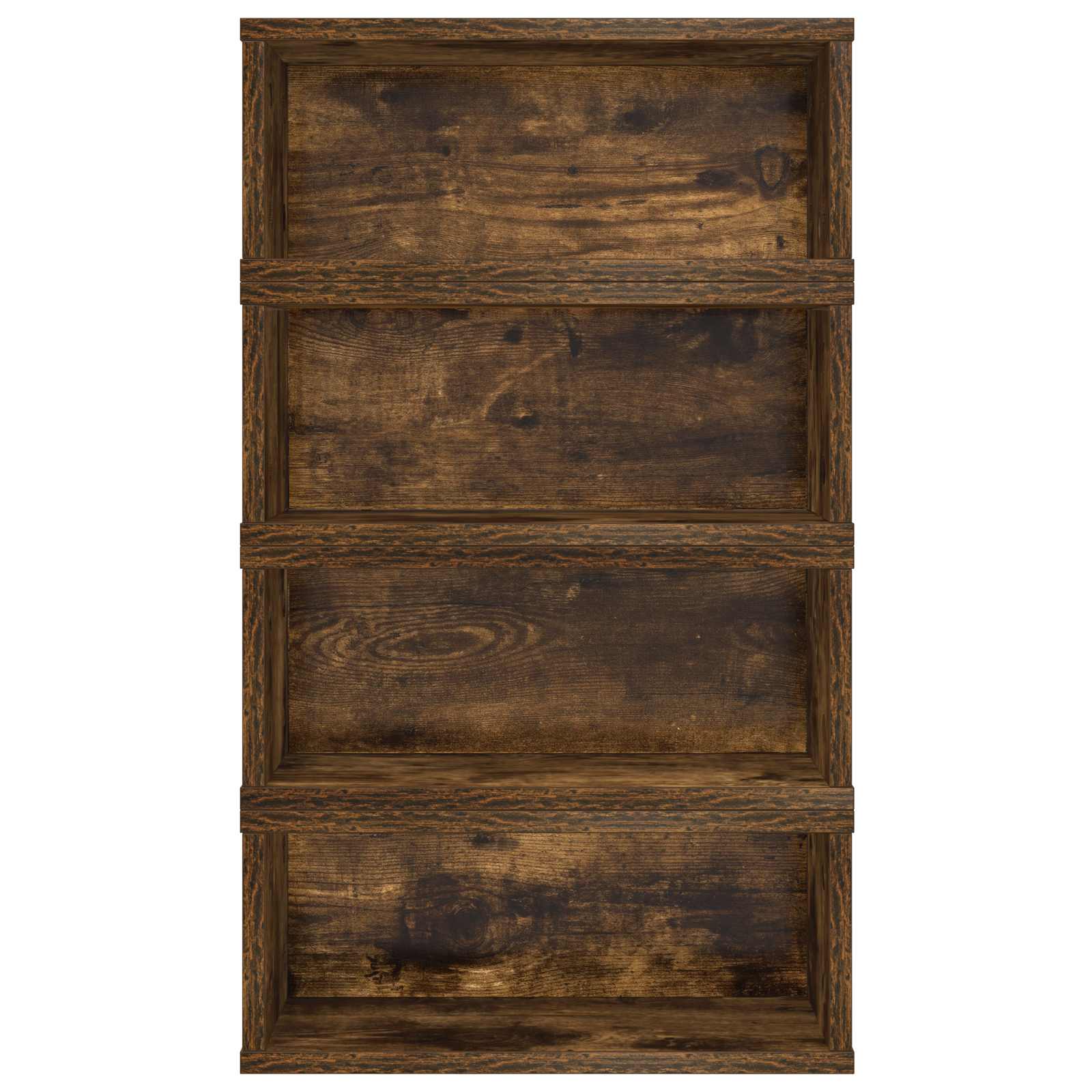 vidaXL CD Storage Rack 4 pcs Smoked Oak 40 x 17 x 17 cm 5