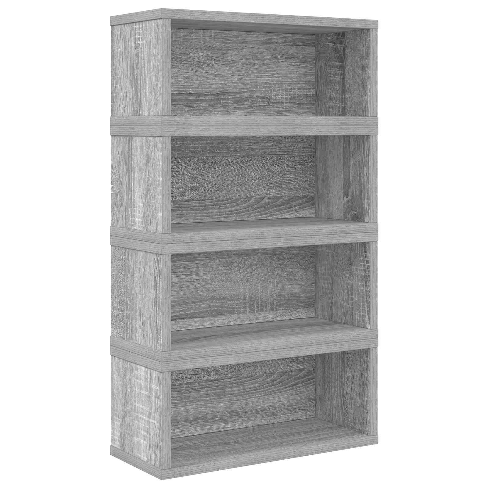 vidaXL CD Storage Rack 4 pcs Grey Sonoma 40 x 17 x 17 cm 4
