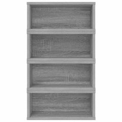 vidaXL CD Storage Rack 4 pcs Grey Sonoma 40 x 17 x 17 cm 5