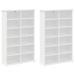 CD Cabinet 2 pcs White Engineered Wood, image 5