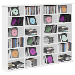 CD Cabinet 2 pcs White Engineered Wood, image 3