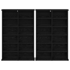 CD Cabinet 2 pcs Black Oak Engineered Wood, image 6
