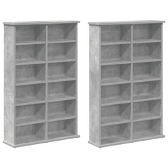 CD Cabinet 2 pcs Concrete Grey Engineered Wood, image 5