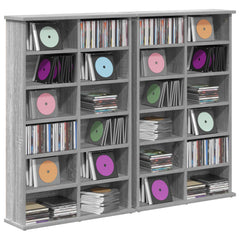 CD Cabinet 2 pcs Grey Sonoma Engineered Wood, image 3