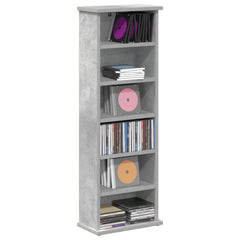 vidaXL CD Cabinet Concrete Grey 32 x 17 x 92 cm Engineered Wood 3